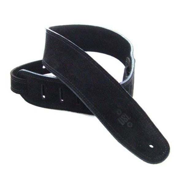 DSL Triple Ply Suede 2.5 Guitar Strap, Black