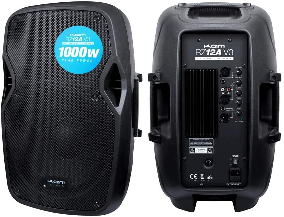KAM RZ12A V3 1000w active speakers (w/bluteooth)