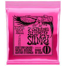 Ernie Ball 2623 7-String Super Slinky Nickel Wound Set, .009 - .052