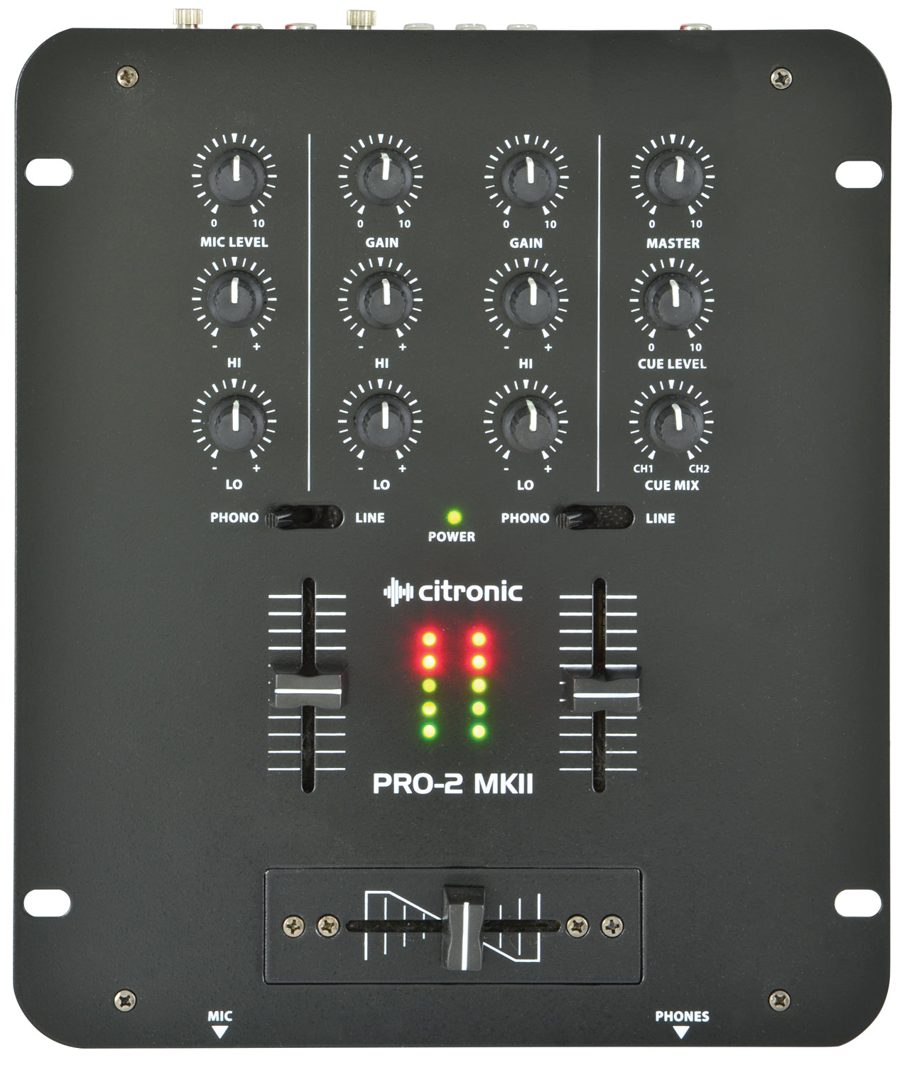 Citronic PRO-2 MKII: DJ Mixer 2 Channel