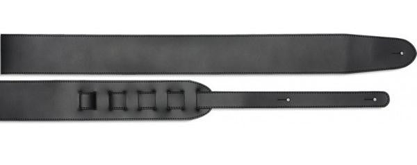 Stagg Black leather guitar strap
