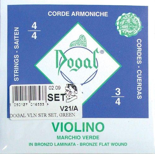 Dogal Green Tag 4/4 - 3/4 Violin String Set