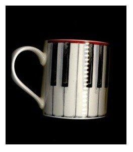 Fine China Mug - Piano Keys Design