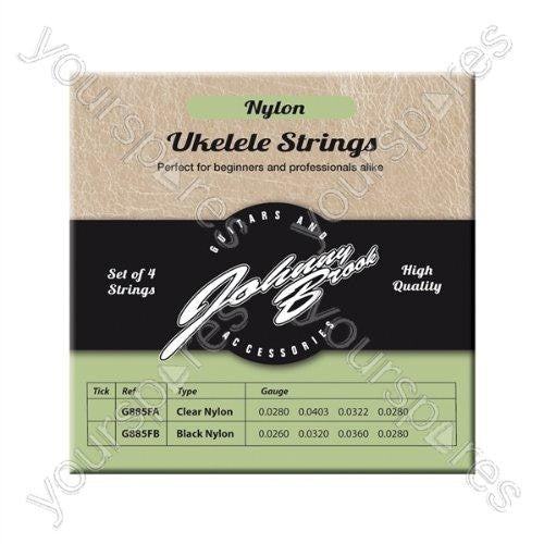 Set of 4 High Quality Black Nylon Ukulele Strings