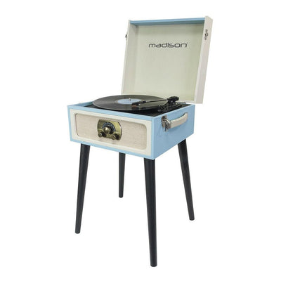 ACTIVE TURNTABLE WITH BLUETOOTH, USB/SD + FM TUNER IN A VINTAGE CABINET