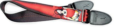 Terylene guitar strap with Pin-up girl pattern