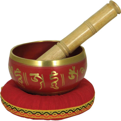 Atlas Singing Bowl, 4 inch  in Red