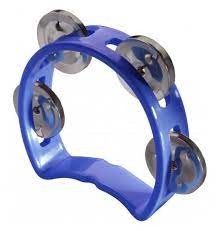 Stagg TAB-MINI/BL Plastic Cutaway Mini Tambourine with 4 Jingles - Blue