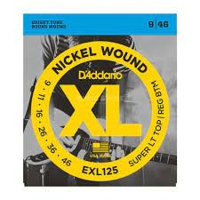 D'Addario EXL125 Nickel Wound Super Light Top & Regular Bottom Guitar Strings