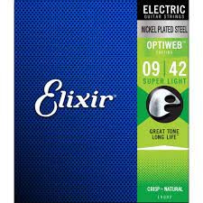 Elixir Optiweb 09|42 Super Light Electric Guitar Strings  - Nickel Plated Steel