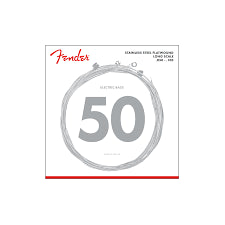 Fender Stainless Steel Flatwound Long Scale Electric Bass Guitar Strings - .050 - .100