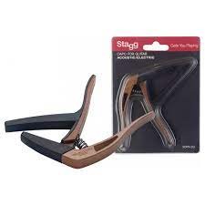 Stagg SCPX-CU Capo for Acoustic/Electric Guitars - Dark Wood