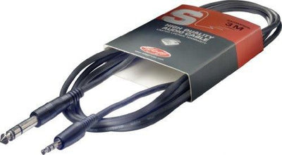 Stagg 10ft. Deluxe Audio Cable - Mini Phone Plug / Stereo Phone Plug
