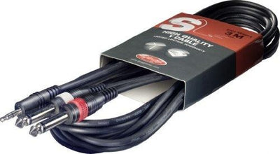 Stagg 10ft. Y Cable - Mini Stereo Phone Plug / 2 x Phone Plug