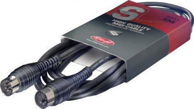 Stagg 10ft. MIDI Cable - Male DIN Plug /Male DIN Plug - Plastic