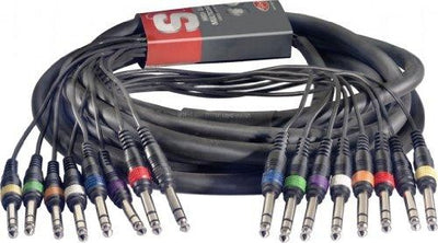Stagg 15ft. Multicore Cable - 8 x Stereo Phone Plug / 8 x Stereo Phone Plug