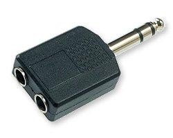 Stagg AC-PMS2PFH Small to Large Jack Dual Adaptor - Black