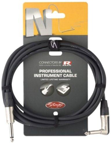 Stagg 10ft. N-Series, phone plug /angled phone plug, professional instrument cable