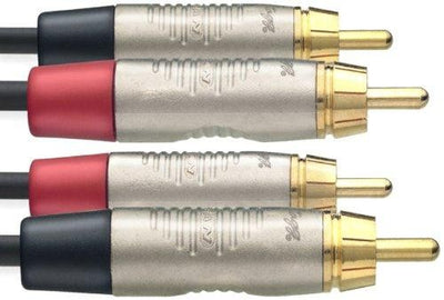 Stagg 3ft. N Series Twin Cable - RCA Male / RCA Male