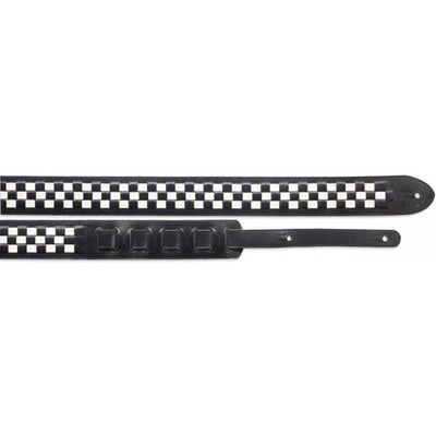 Stagg black white checker guitar strap