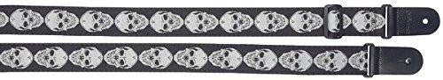 WOVEN NYLON STRAP SKULL WHITE
