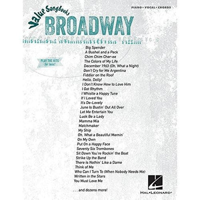 Hal Leonard Broadway Value Songbooks Series for Piano/Vocal/Chords