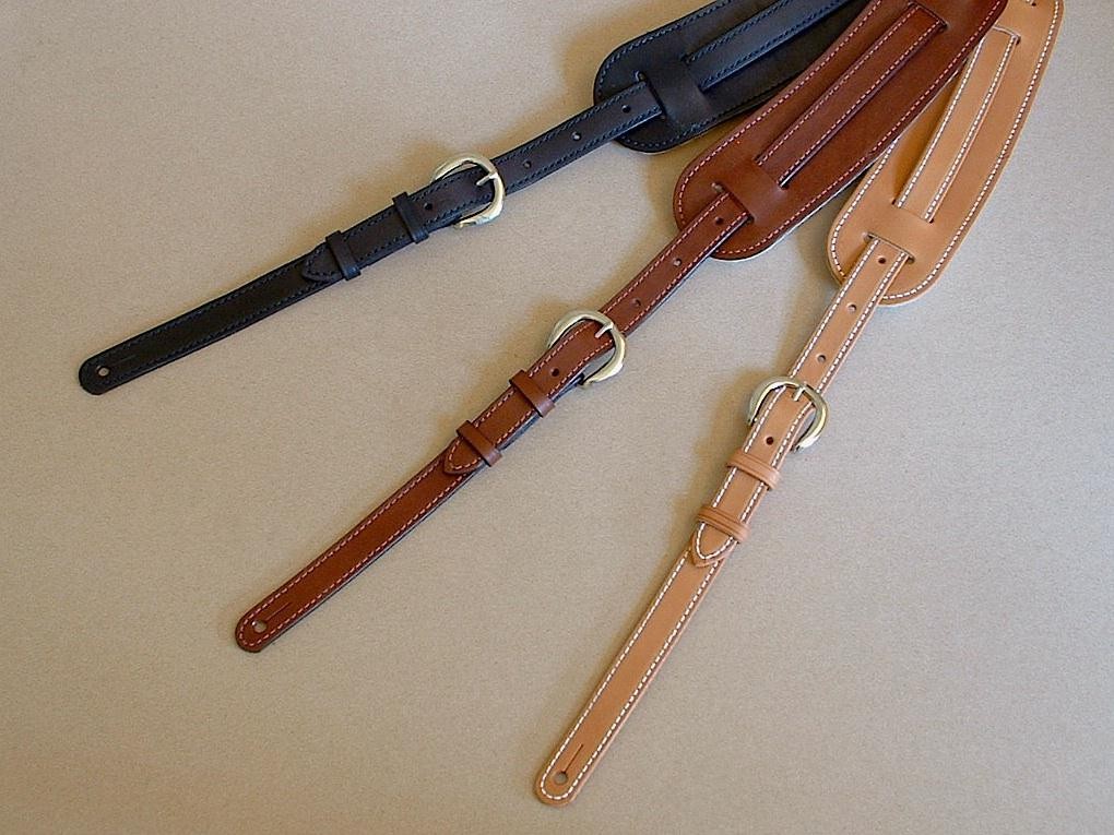 Hand crafted italian leather guitar strap