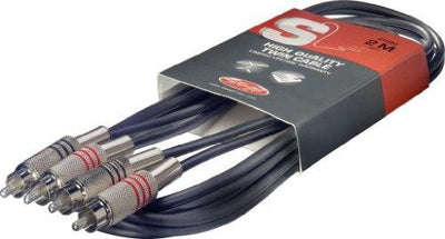 Stagg 6ft. Twin cable - m. RCA/m. RCA